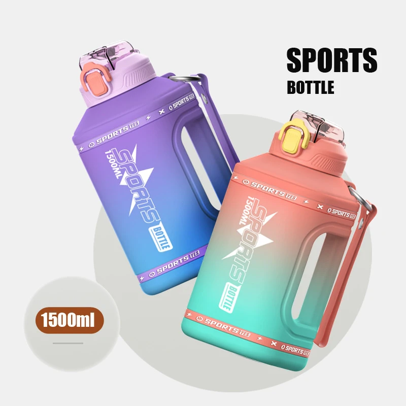 Tide cool ton ton bucket square gradient with straw outdoor sports bottle