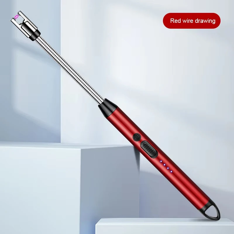 2024 Fren Company New  free Custom Logo Metal Candle Lighter with Longer Flexible Neck for Camping and Candle Cooking