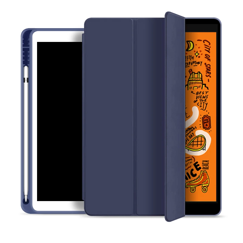 
For ipad Pro 12.9 Inch 3rd Gen Soft Cover Case With Pencil Holder 