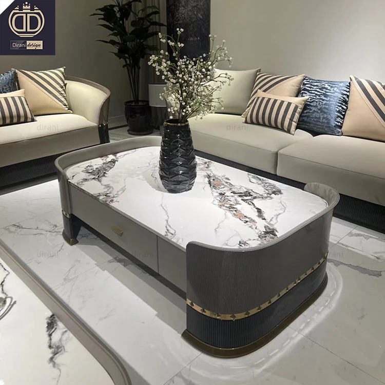 solid wood leather luxury house villa entry hall furniture villa apartment projects customized furniture
