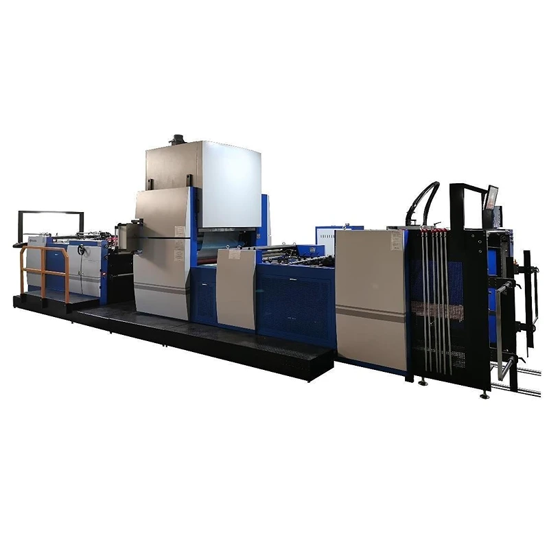 corrugated paper gift wine box chain knife water based glue film laminating machine(LZFM-1080MC)