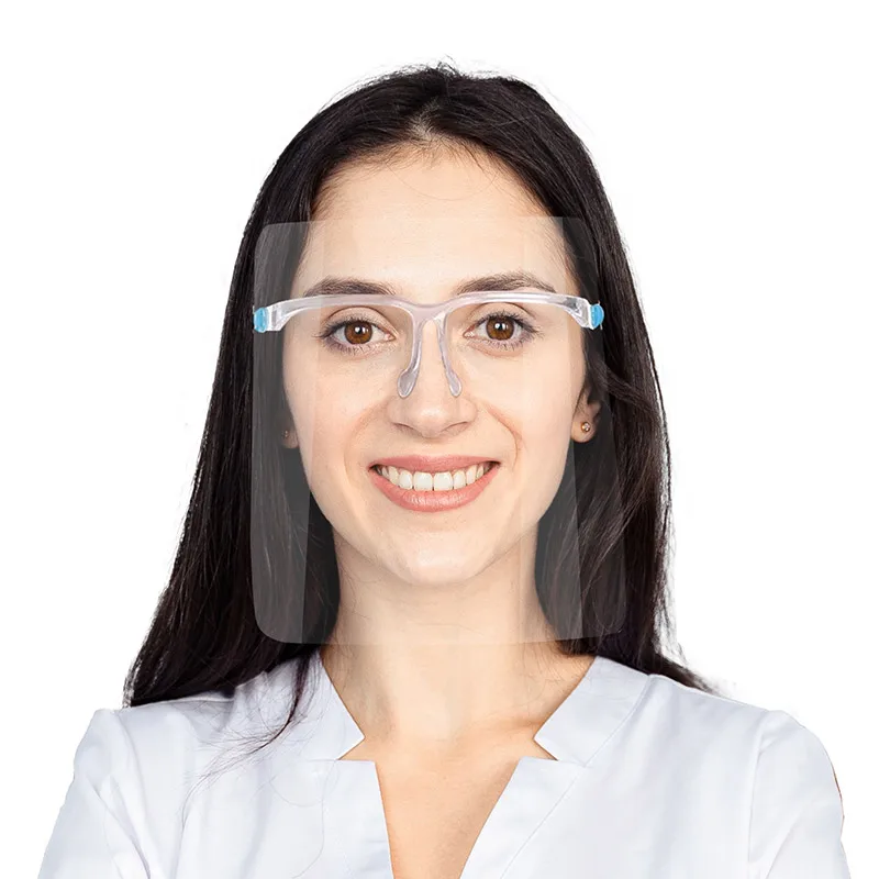 Replaceable Plastic Face Screen Shield Disposable Anti-Fog Protective Glasses Frame Face Shield