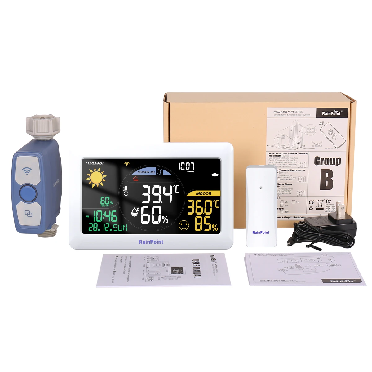 RainPoint  wifi APP Control Smart Water Timer irrigation controller garden timer with weather station gateway