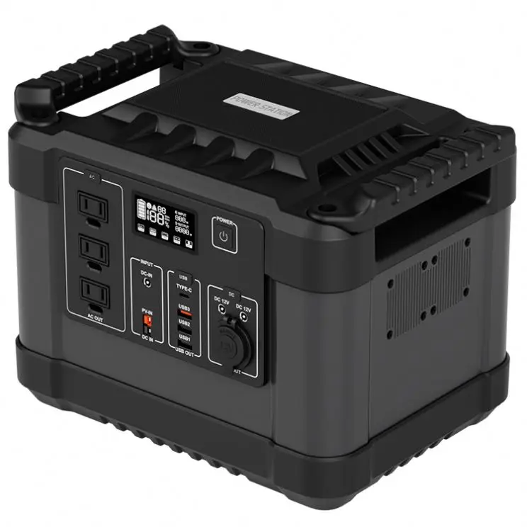 Aluminum Case Lithium Battery High-power Emergency Portable Power Station 1000w Solar Generator For Outdoor Power Supply Charger