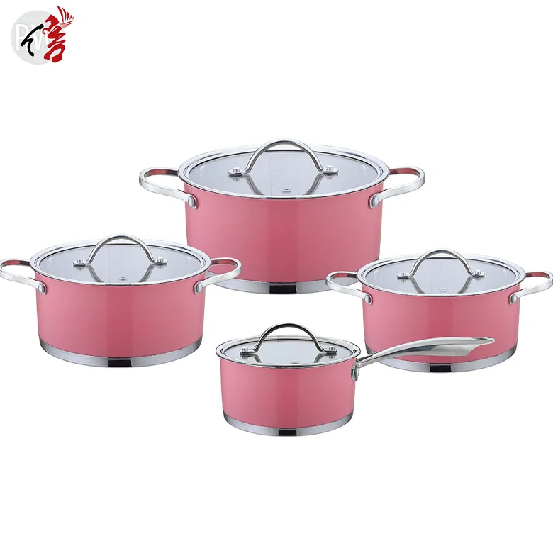 Realwin  cooking pots wholesale Customized kitchenware nonstick stainless steel cookware sets