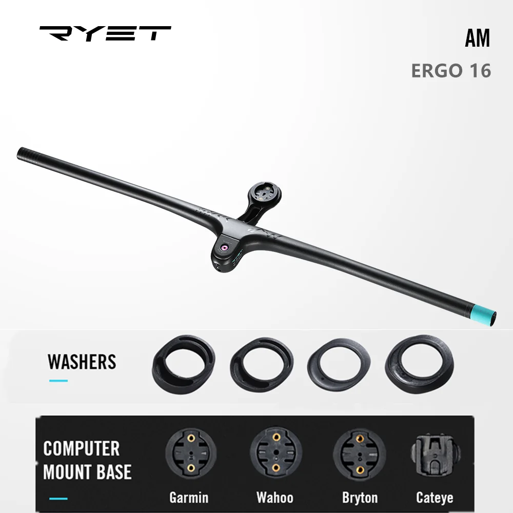 T1000 Carbon Handlebar Integrated MTB Racing Bike Handle Bar -10degree Unit 810*28.6mm AM DH ENDURO Mountain bicycle Handlebar