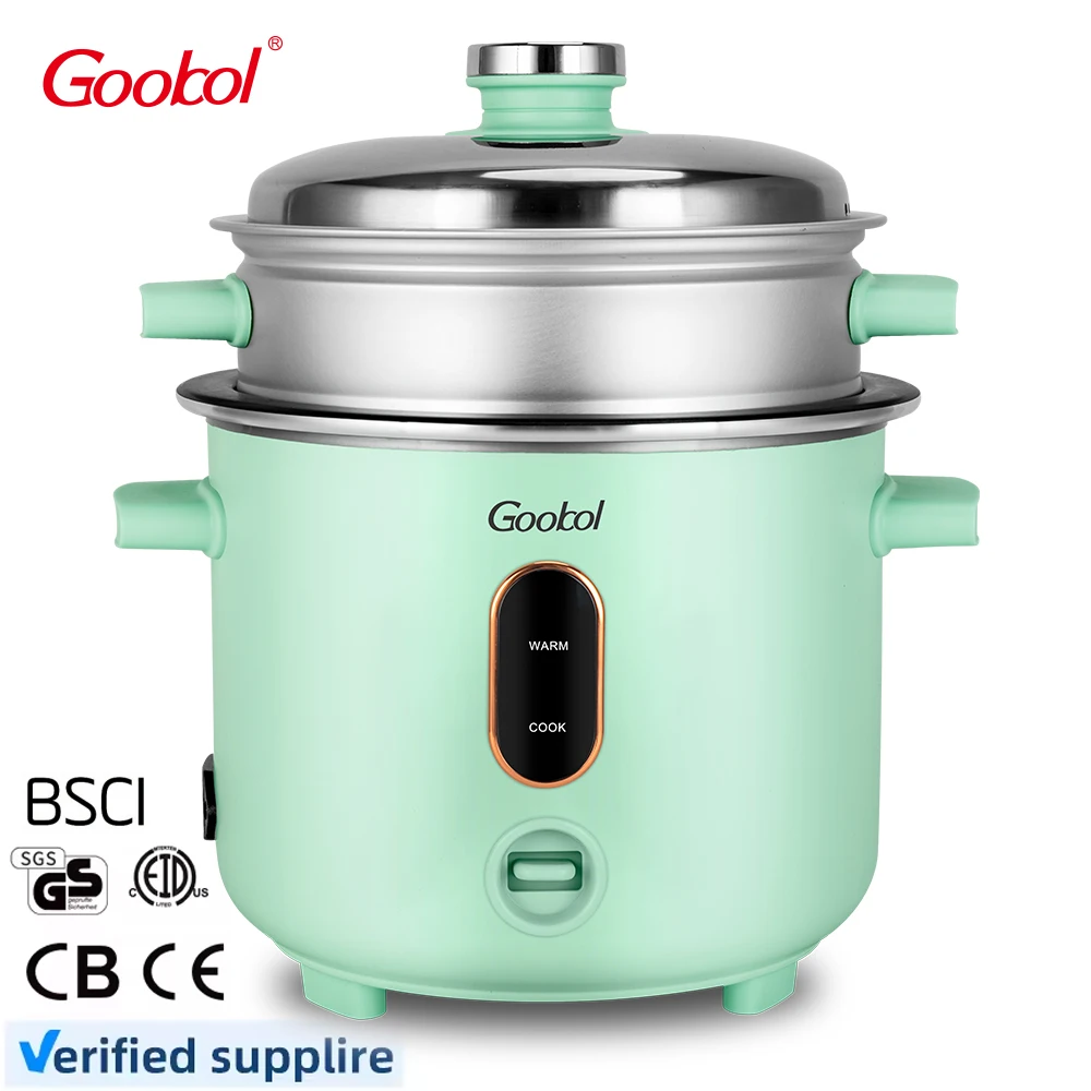 India  Series 1.8L 700W Cyliner/Straight Electric Rice Cooker with Double Pot Inner Steamer Cooking Plate