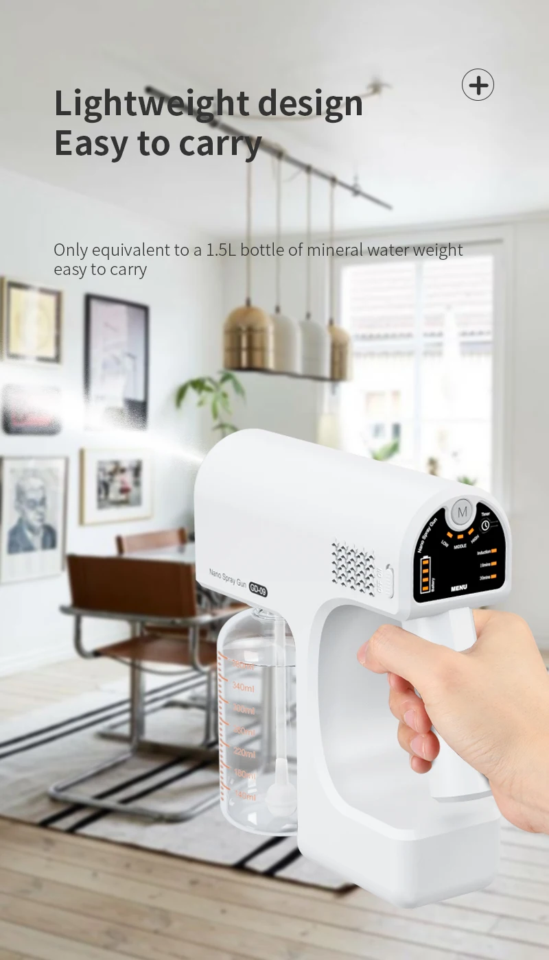 New design Nano Sprayer Machine Cordless Electric Fogger Large Capacity Handheld Rechargeable Atomizer Portable Nano Spray Gun
