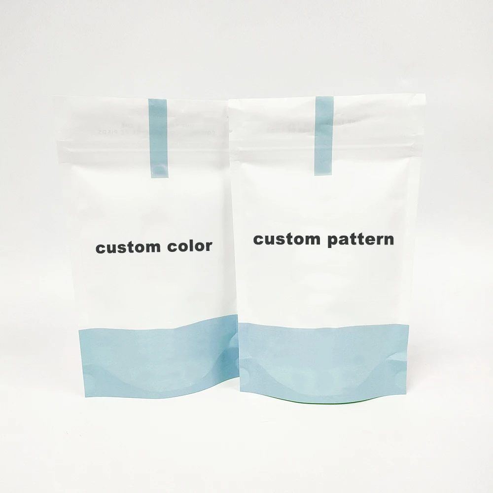 Plastic sachet packaging 250g 500g 1pound 16oz matte finished stand up pouch coffee powder superfood packaging bags with zipper