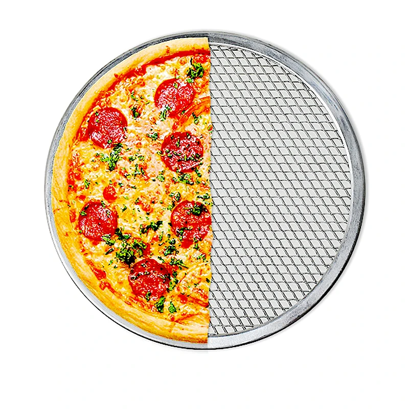 Perforated Baking Pan Alloy Anode Oxidation Sheet Bread Bake 7 8 9 10 12 14 Inch Aluminum Pizza Tray
