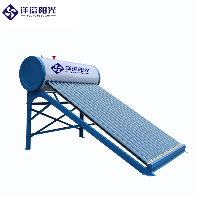 High thermal efficiency integrated non pressure solar water heater with vacuum tube painted by magnetron sputtering selective