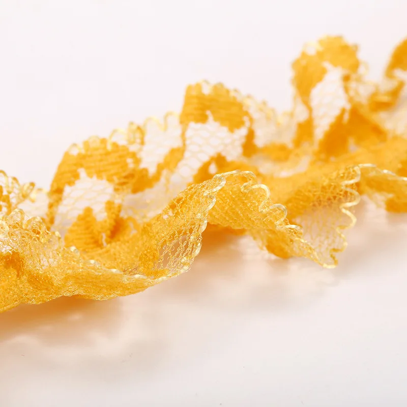 Stretch lace ribbon nylon spandex color stretch woven apparel headwear textile DIY decorative ribbon manufacturer