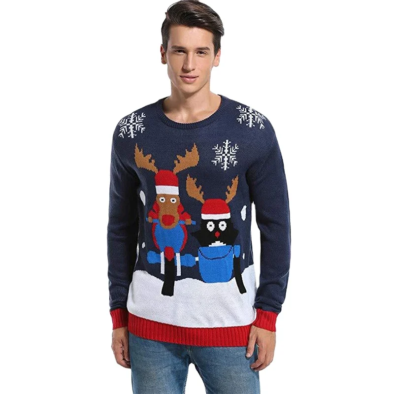Men novelty holiday Ugly Christmas Machine Wash Sweater