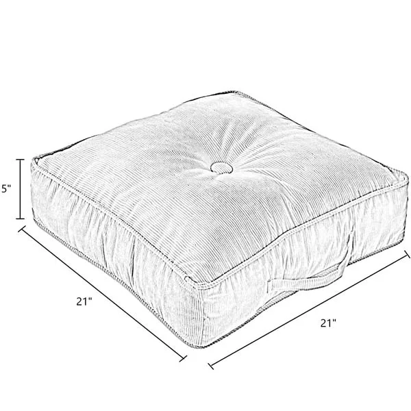 Hot Sale Square Large square floor pillows cushion floor pouffes sitting pillow