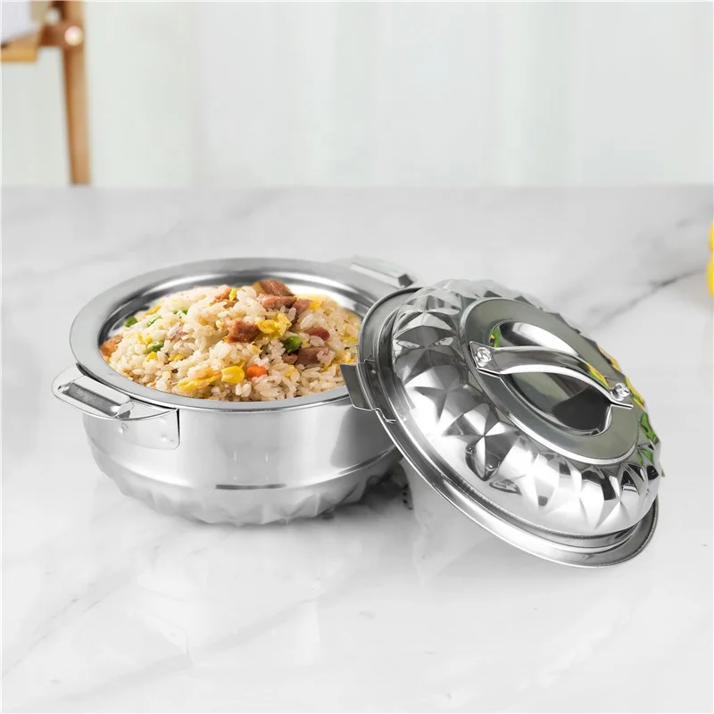 Double wall insulated stock pot set 4pcs kitchen cookware fresh box pot set