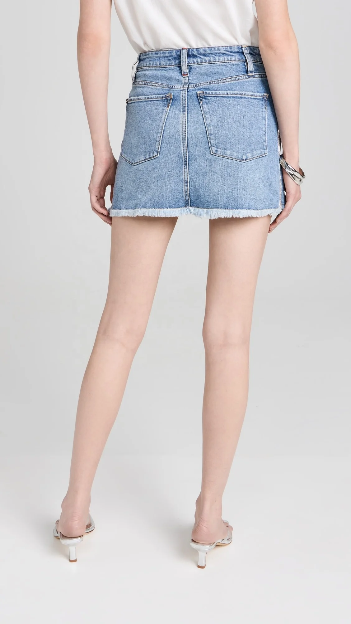 Casual Custom OEM ODM Cheap Wholesale Button Pocket Split Long Denim Skirt For Ladies