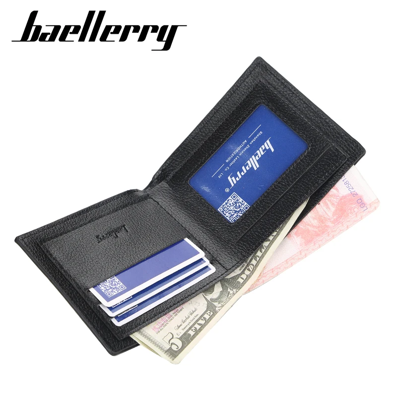 Популярный на Amazon новый дизайн Baellerry короткий мужской бумажник из искусственной кожи низкая цена мужские держатели для карт бумажники денег