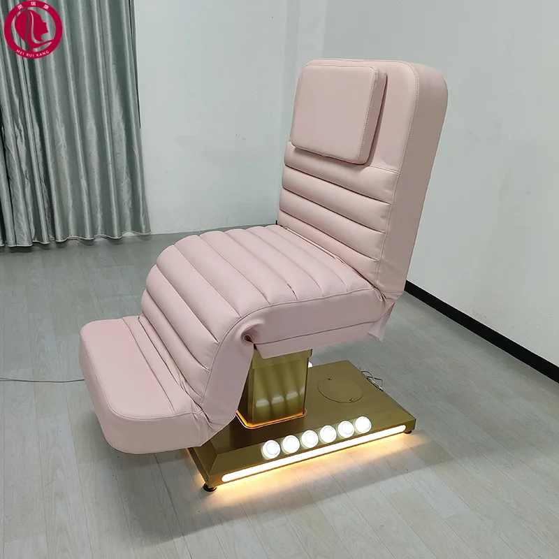 luxury Salon modern pink Treatment massage table cosmetic spa bed electric facial chair beauty salon lash Massage bed for sale