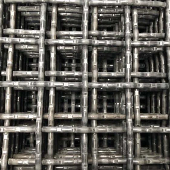 Woven Wire Mesh Square Hole Shaped For Mine Sieving Black steel 65 Mn Steel Crimped Wire Mesh Corrosion Resistant Crimped