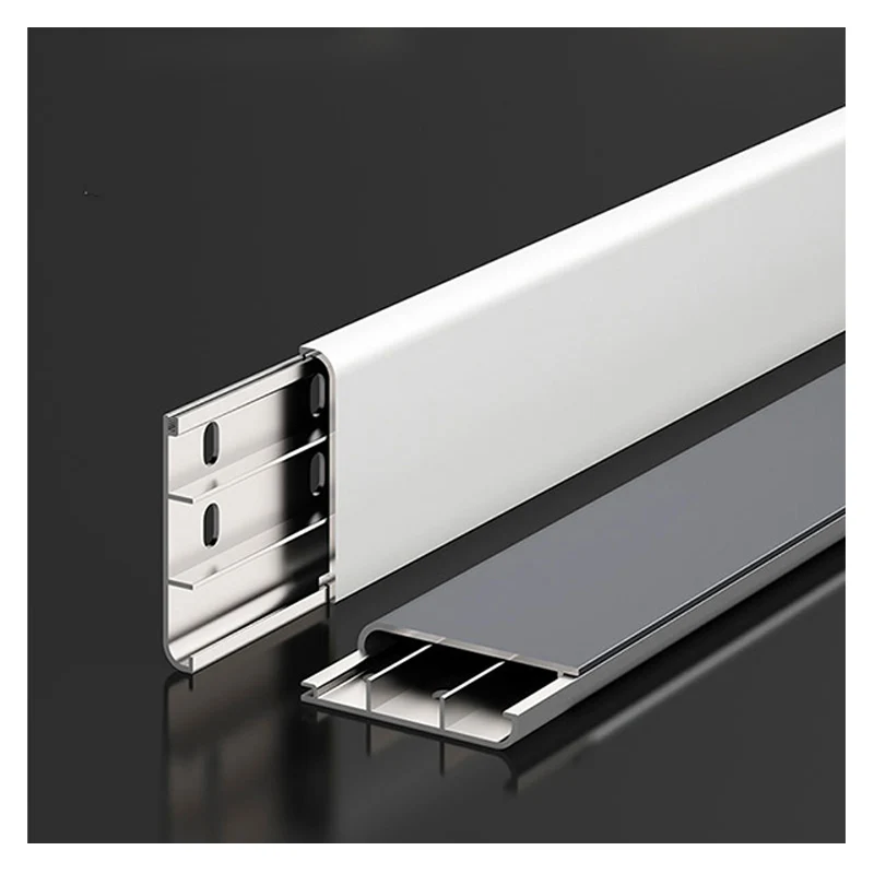 Factory price aluminum alloy skirting line with extremely narrow F-type buckle skirting board 3/4/5/6cm cm metal foot line