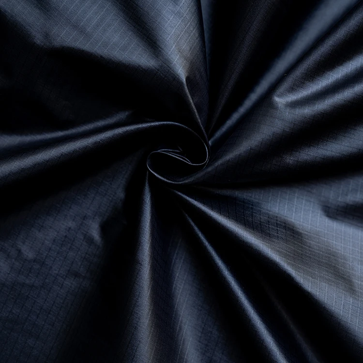 20d cired ripstop nylon light weight  down proof plain dyed woven taffeta fabric for down jacket 100% nylon waterproof