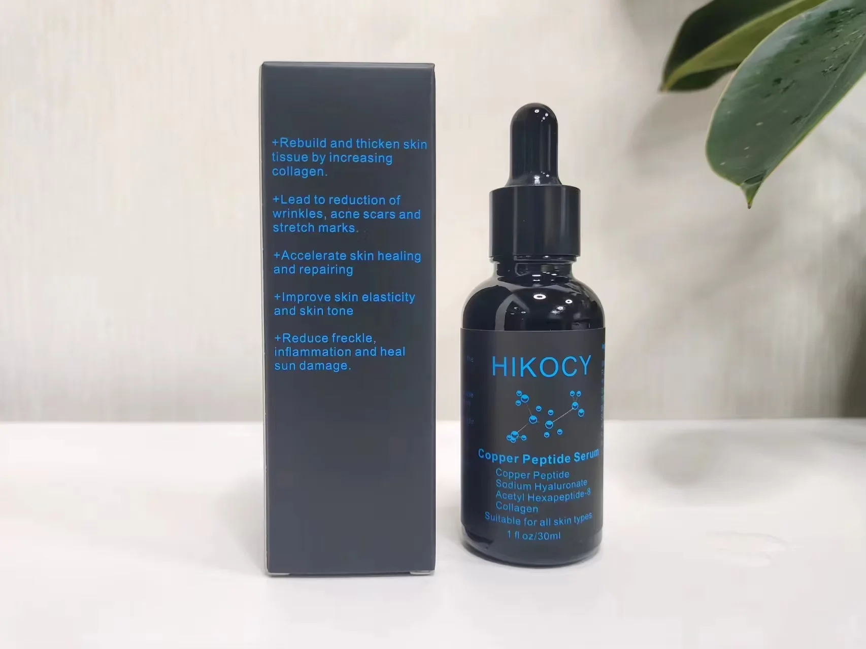 OEM Private Label Anti aging Collagen skin serum GHK-CU Copper Peptide face serum