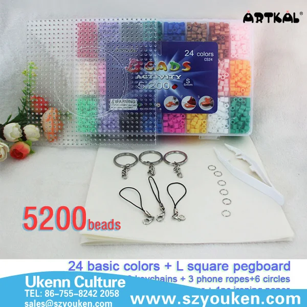 Wholesale educational toys diy Artkal beads set 15 colors plastic 5mm fuse perler beads