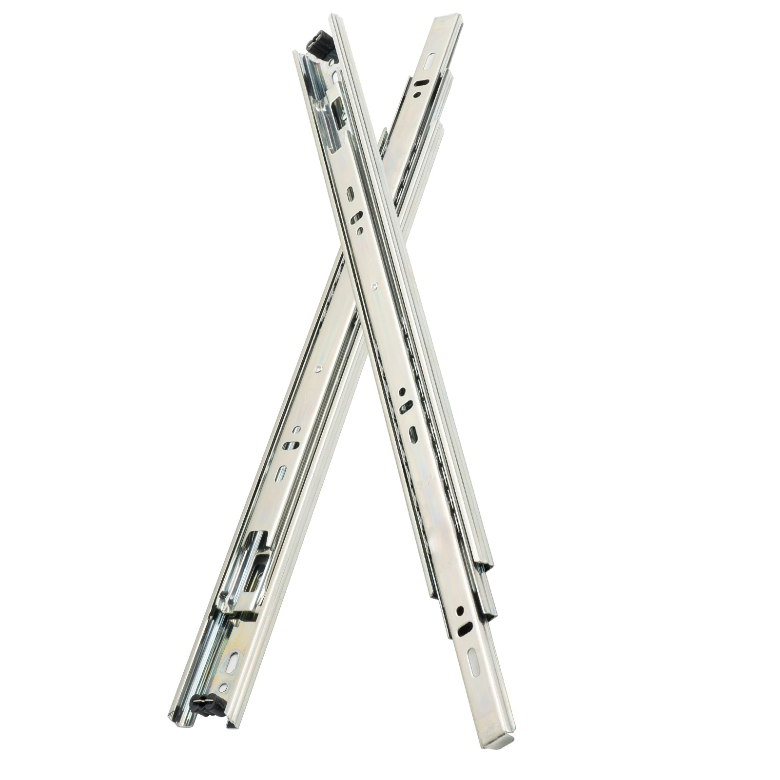 1 Pair Full Extension  Load Capacity Side Mount File Cabinet Dresser Metal Runner Trash Can Kitchen Ball Bearing Drawer Slides
