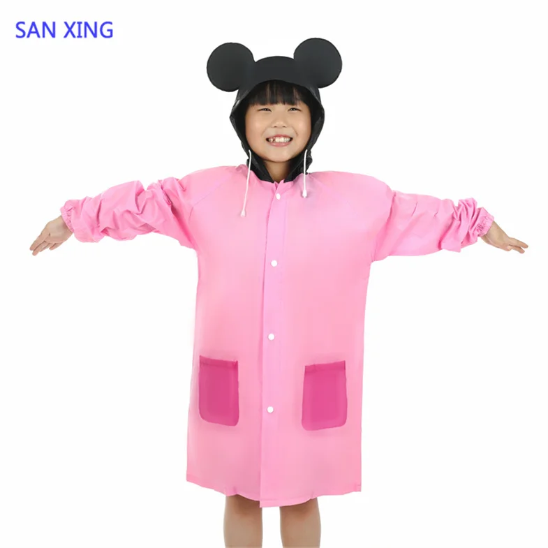 Clearance sale Eco-friendly Full Printed EVA Raincoat For kids