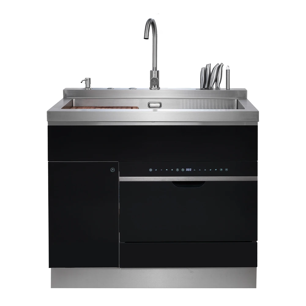 Gexiang Factory Manufacturer Stainless Steel Luxury Smart 3-in-1 Built-in Dishwasher Kitchen Sinks