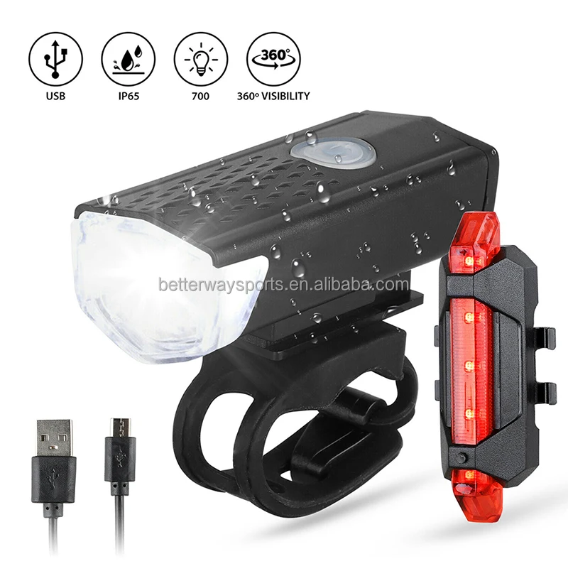 2021 Hot Handle bar light bicycle cycle bike accessoris light rechargeable front rear bike bicycle led lights for bikes usb