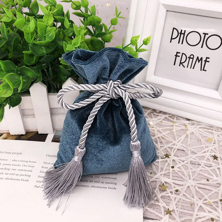 OEM Microfiber Velvet Jewellery Gift Jewelry Pouch With Logo Custom Small Jewelry Bag for Earrings