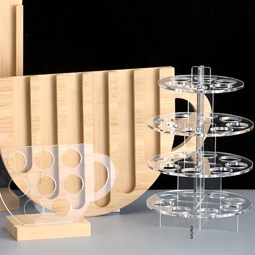 Wall Mounted Bamboo Coffee Pod Holder Organizer Wooden Storage Organizer Wall Mounted Coffee Capsules Holder for Kitchen Counter