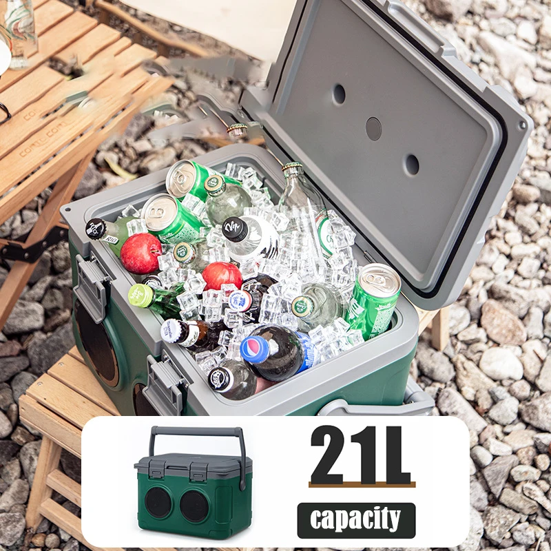 21L Bluetooth Speaker Cooler Bag Box with Thermal Insulation for Beachside Tunes and Refreshments