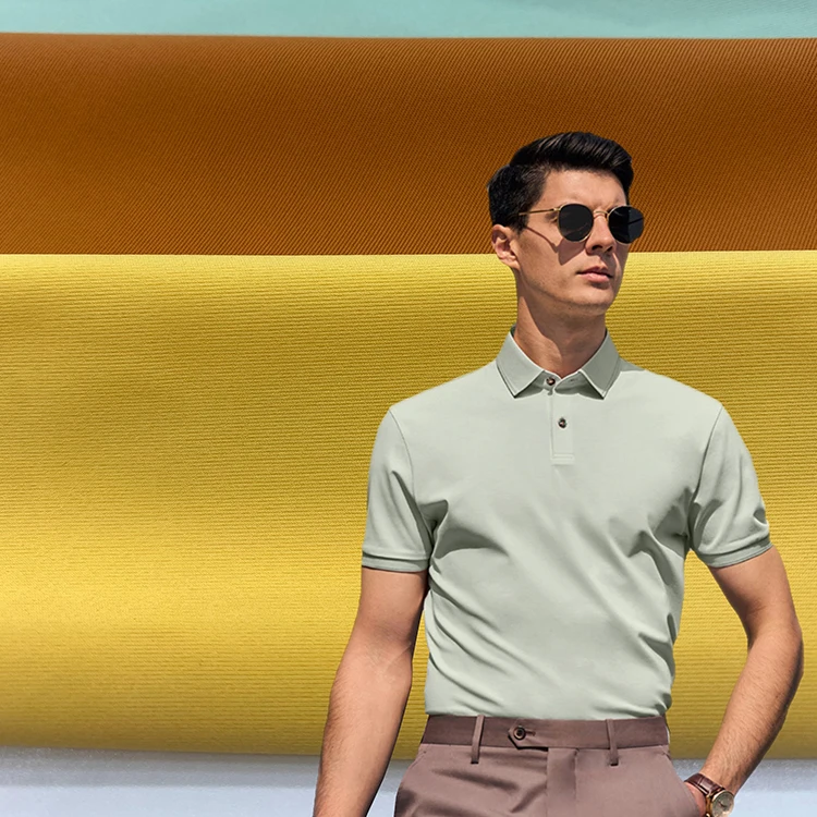 Factory Supply 4 Way Breathable 20%Spandex 80%Nylon Fabric For men For Clothing Polo Shirt Sportswear