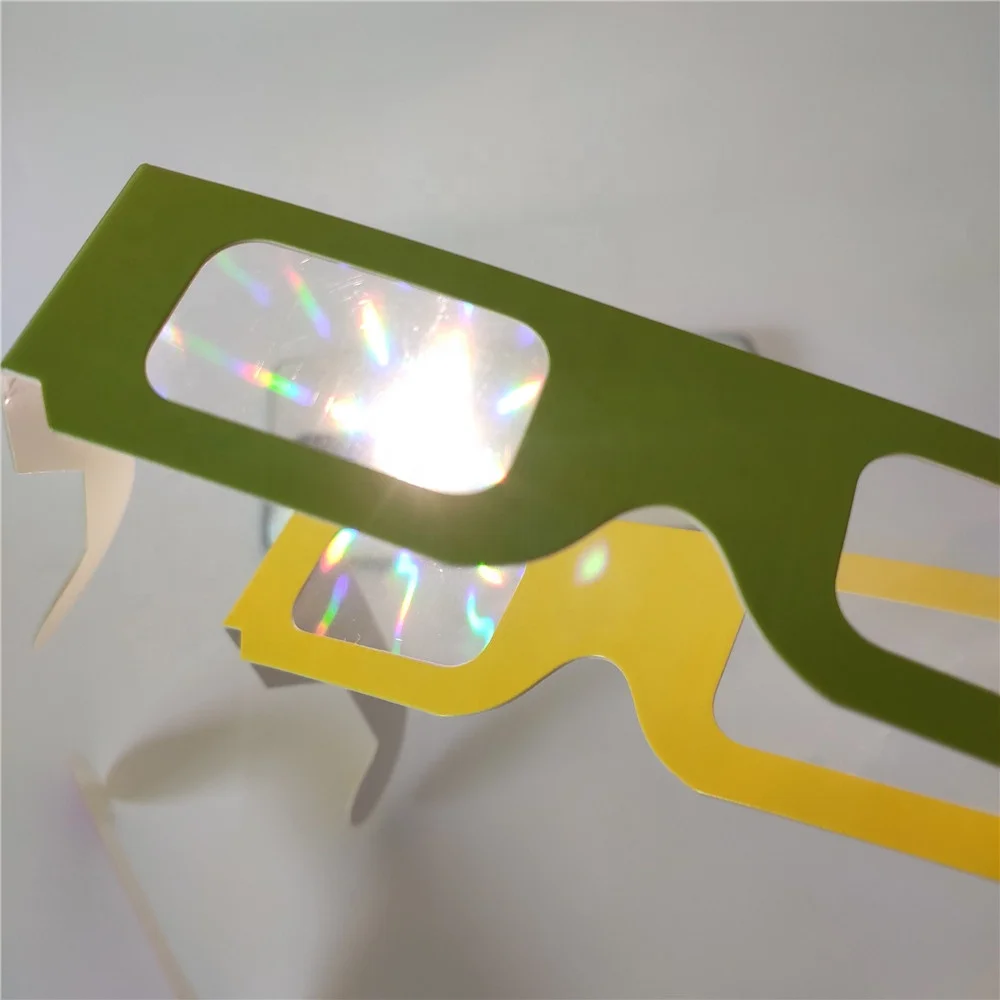 Paper Diffraction Fireworks  Glasses For Laser Shows Raves Displays Holiday Lights Club or Concert Lights different frame colors