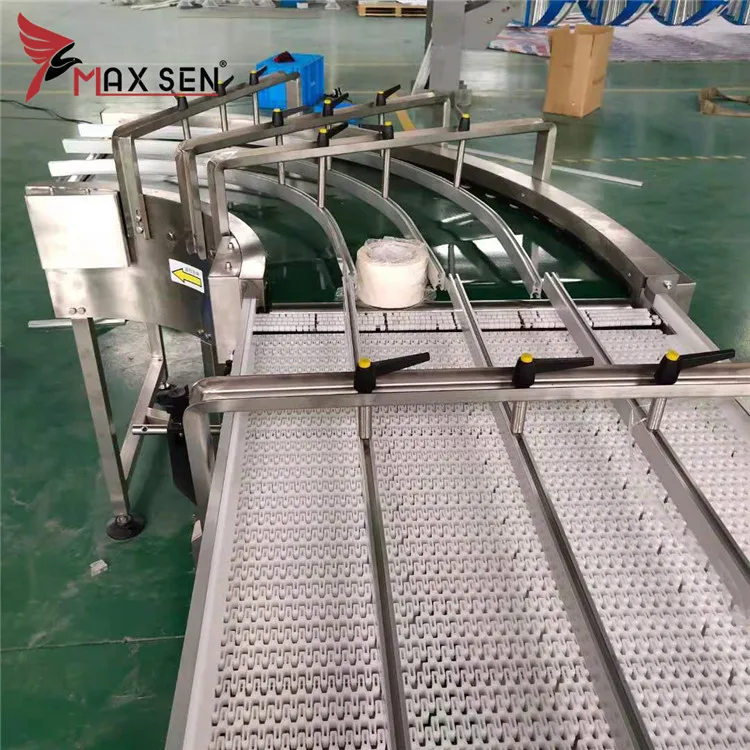 food grade Modular Belt Conveyor with  multiple line 90 degree 180 degree turning conveyor   for Food Industry