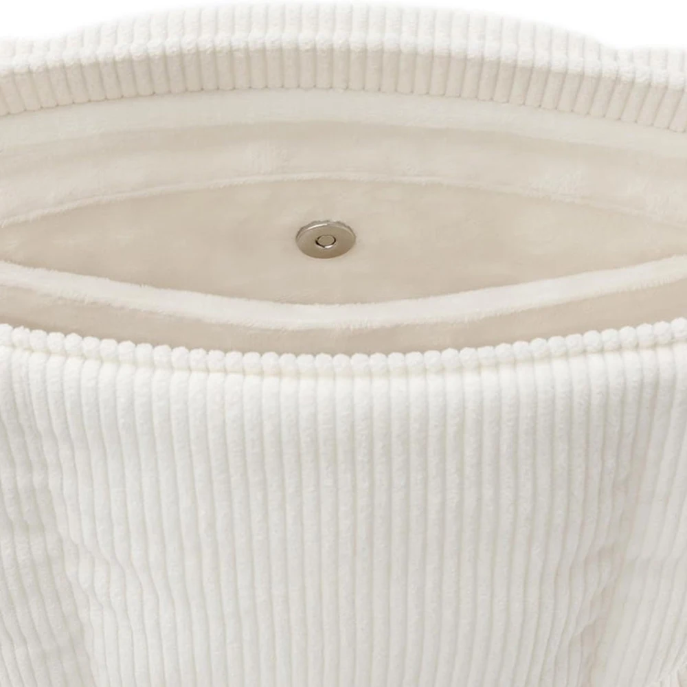 Custom Size Logo Corduroy Padded Quilted Magnetic Closure Laptop Tablet Protection Sleeve Pouch Bag