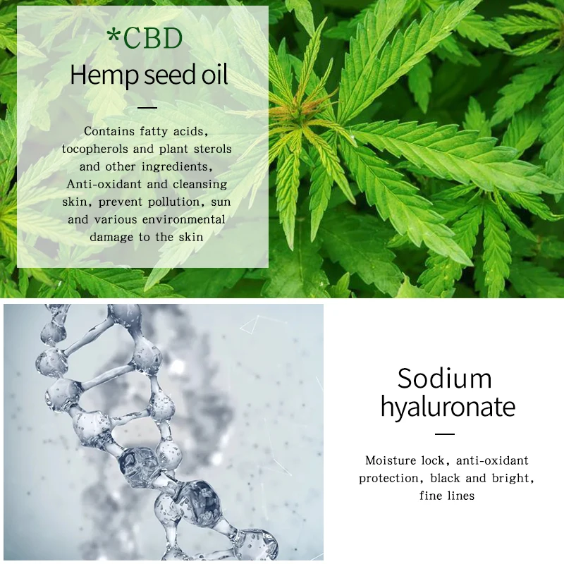 Private Label face products skin care natural hemp oil cbd  Face Mask  Pore Shrinking  Anti-Allergic Hemp  face care