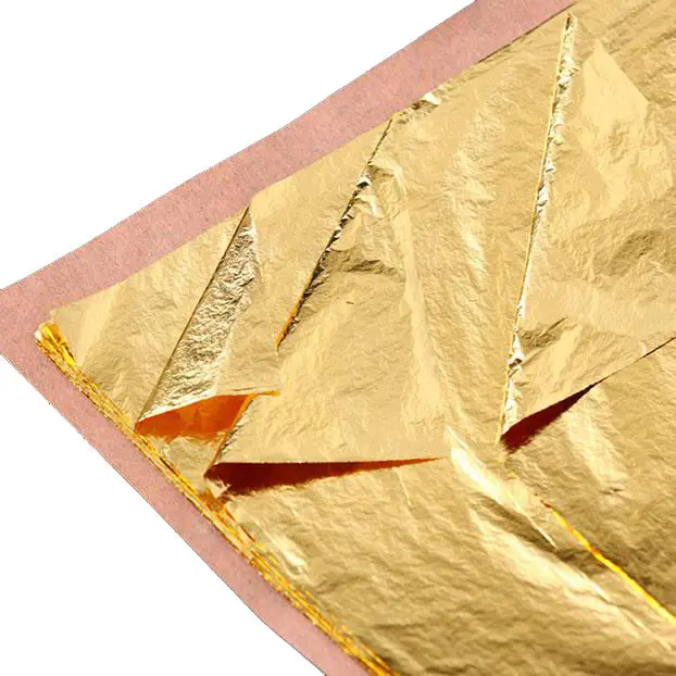 High Quality 5000 Sheets/Pack 16*16Cm Italian Gold Leaf Foil Sheet Imitation Gold Leaf  For Gliding Furniture Decoration