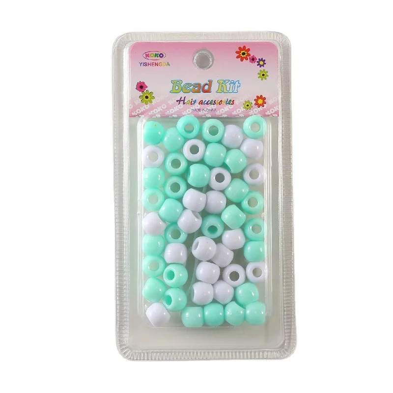 Wholesale Clips 6x9mm Candy Pony Beads Dirty Braid Hair Accessories Beads For Jewelry Making