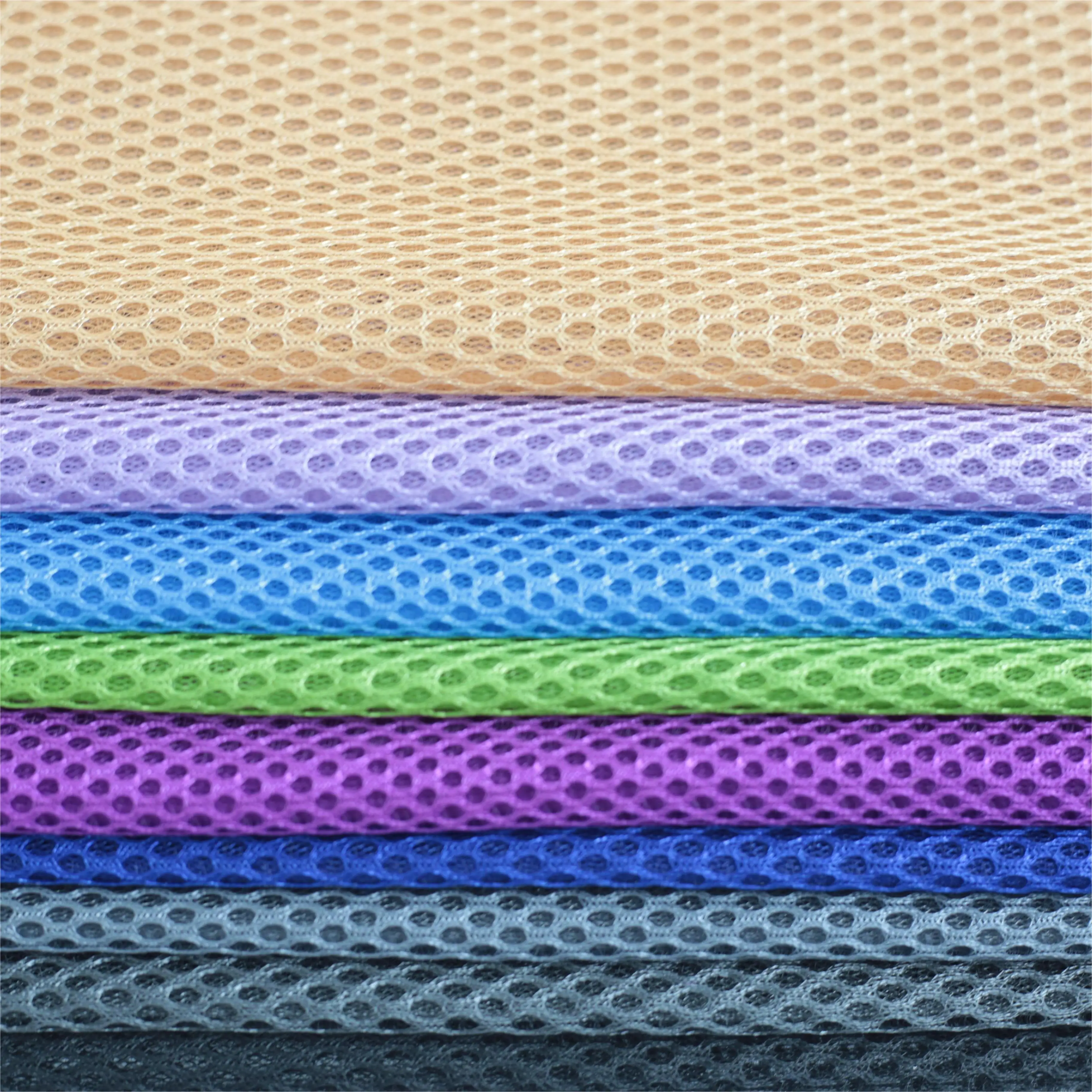 Air Mesh 3d Black Sandwich Mesh Fabric Eco-friendly Polyester 3d Air Mesh Fabric For Shoe Cheap