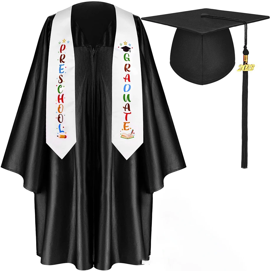 Wholesale design custom high quality children graduation gown preschool with hat