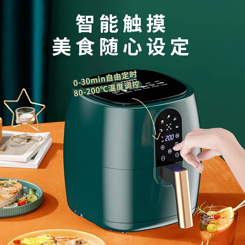 Zogifts Electric Smart Air 4.5L 6L Large Capacity Automatic Household Multi-Function Led Touchscreen Deep Fryer Without Oil