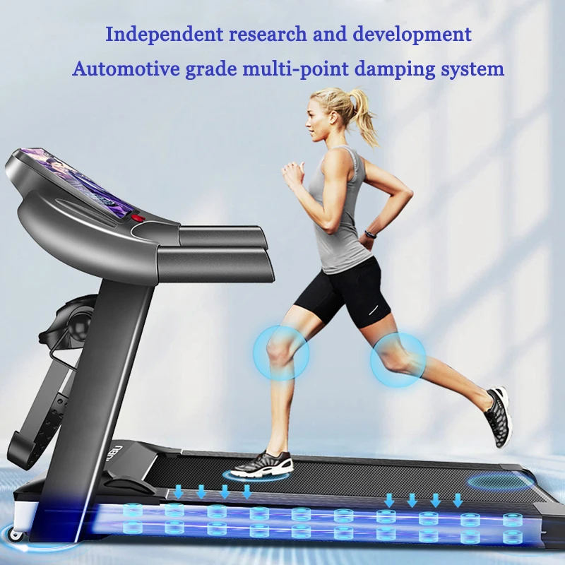 K&B Home Multifunctional Running Machine Folding Commercial Treadmill Motorized Electric Treadmill Machine Steel LCD Screen