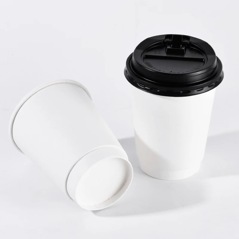 Custom Eco Cups 16oz for Hot Drinks Disposable Paper Cup with PE Paint Coat Reusable for Tea Water Soda with Custom Logo