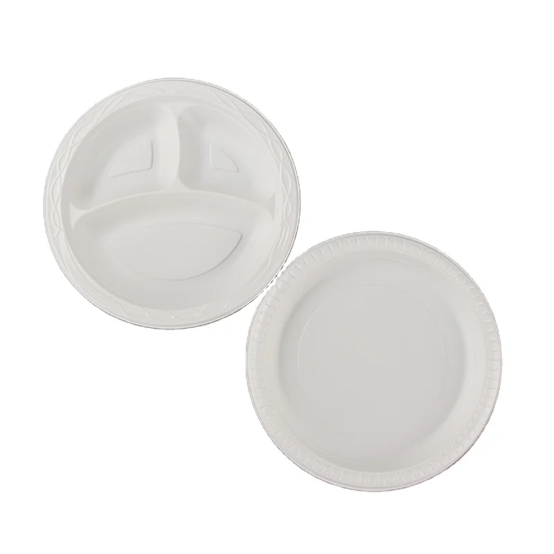 Reusable Home Hotel Restaurant Party Wedding Plastic Plates Food Grade Recyclable 10 Inch Dinner