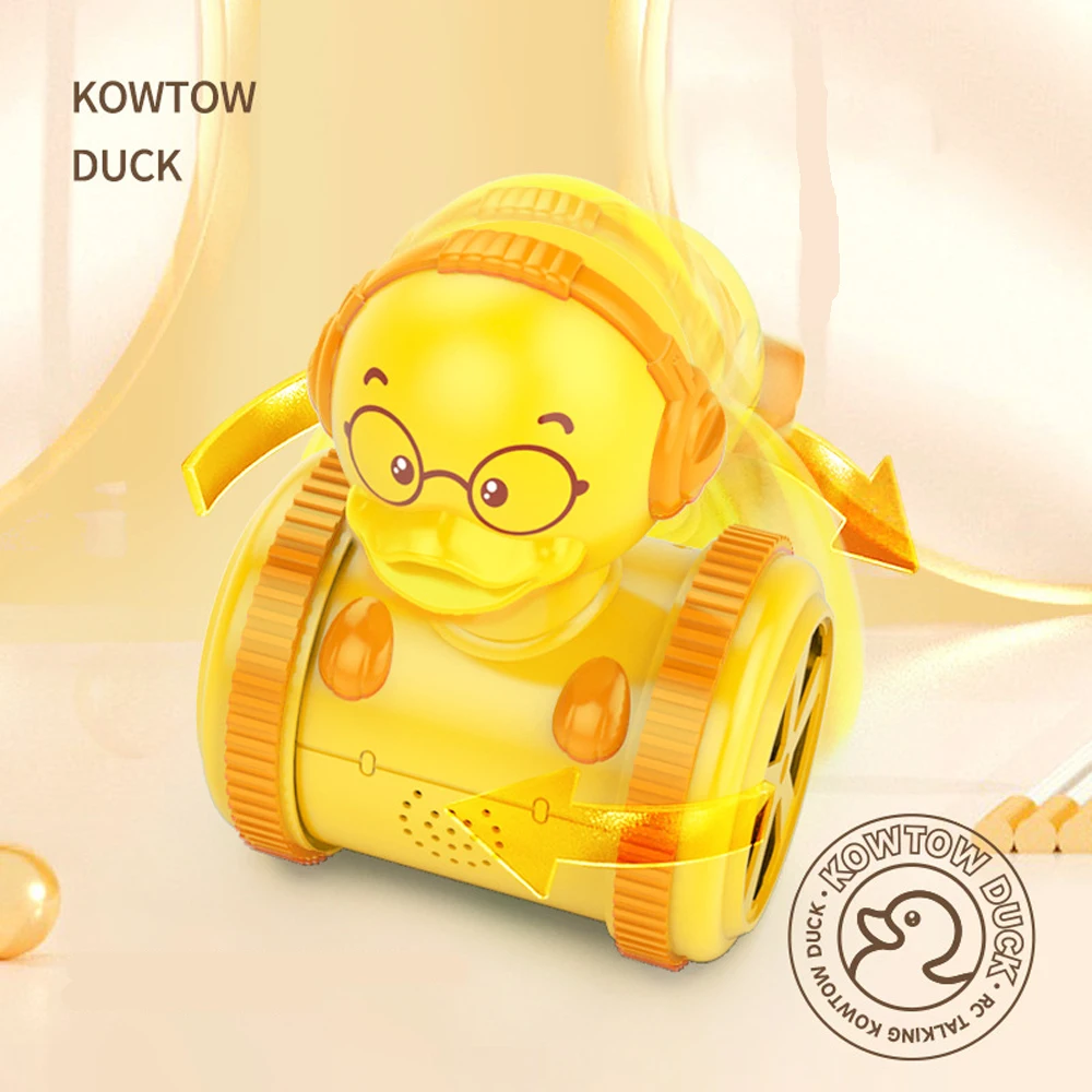 2024 hot selling product kowtow duck recordtalking rolling remote control stunt car robot Cartoon Doll Tumbler toys Juguetes
