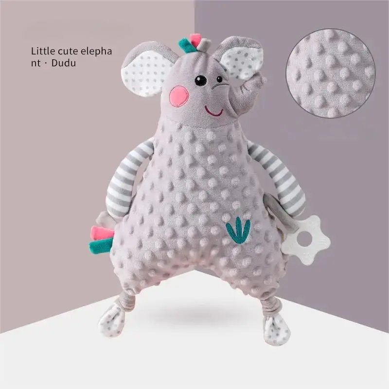 Hot sale 2023 baby comforter toy knitted baby comforter toy baby plush animal toy