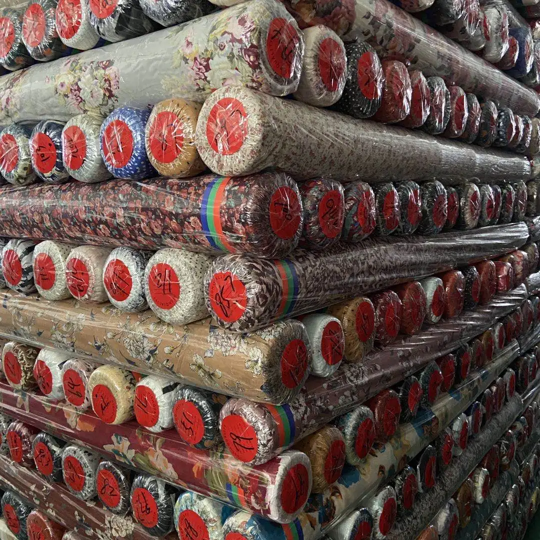
Cheaper 100% polyester different types of prints stock chiffon fabric for skirts and blouses 